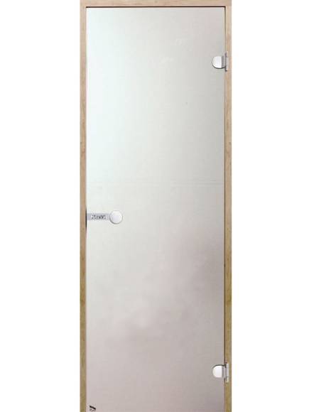 Дверь для сауны Harvia стеклянная 7/19 (коробка ольха сатин D71905L)