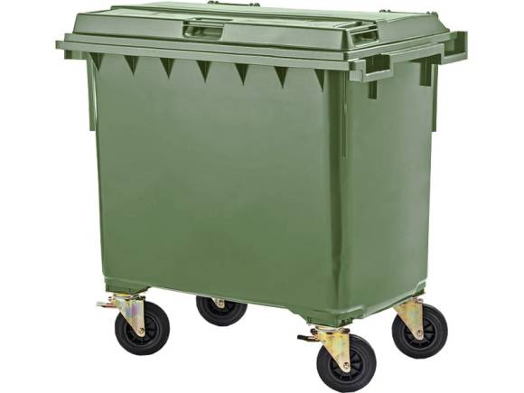Мусорный контейнер на колёсах (660 л) арт.MGBW-660 зеленый в Краснодаре