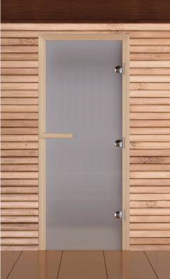 Дверь для сауны Экодорс 1900х700 (сатин осина) ст. 8 мм