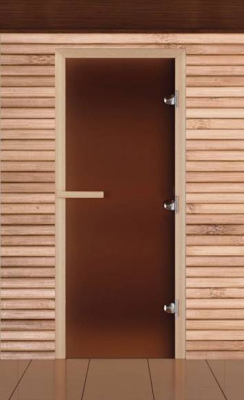 Дверь для сауны 1900х700 Экодорс (бронза матовая. осина)