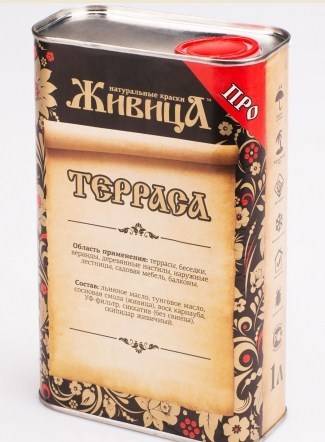Терраса "Живица" - профессиональное масло для защиты древесины 0,4 литра
