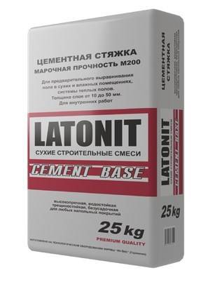 Цементная стяжка LATONIT "CEMENT BASE", 25 кг