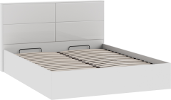 Кровать ТриЯ Тесса Тип 2 160x200 см, с подъемным механизмом, с заглушиной, белый жемчуг, белый глянец