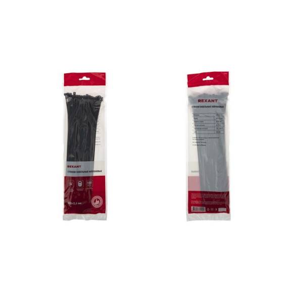Хомут кабельный 3.6х300 нейл. черн. (уп.100шт) Rexant 07-0301 Хомут кабельный 3.6х300 нейл. черн. (уп.100шт) Rexant 07-0301