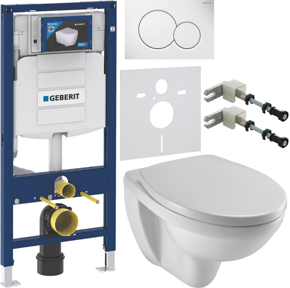 Комплект Унитаз подвесной Jacob Delafon Patio EDV102-00 + Крышка E70021 с микролифтом + Инсталляция Geberit Duofix UP 320 111.300.00.5 + Кнопка Sigma 01 115.770.11.5 белая + Крепления 111.815.00.1 к стене + Звукоизоляция 156.050.00.1