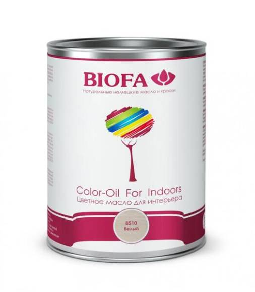 Color-Oil For Indoors (Цветное масло для интерьера) цвет: Белый 0,125 мл. 8510 Ecowoods 