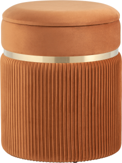 Пуф Stool Group Миранда с ящиком, оранжевый, золото