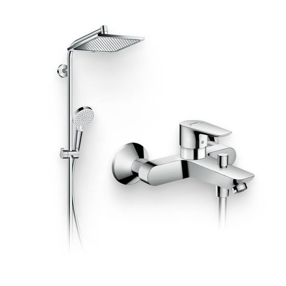 Душевой комплект Смеситель Hansgrohe Talis E 71740000 + Стойка Crometta E 240 1jet Showerpipe Reno 27289000 EcoSmart Душевой комплект Смеситель Hansgrohe Talis E 71740000 + Стойка Crometta E 240 1jet Showerpipe Reno 27289000 EcoSmart