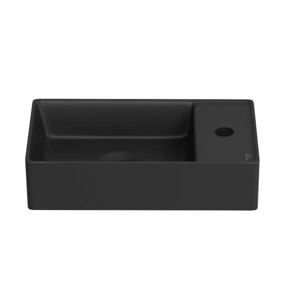 Маленькая раковина в туалет Wellsee WC Area 321805000: подвесная или накладная раковина, ширина умывальника 41 см, цвет матовый черный