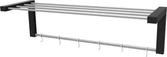 Вешалка Мебелик Вестон венге, металлик