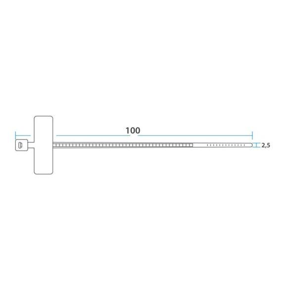 Хомут кабельный 2.5х100 под маркер нейл. бел. (уп.100шт) Rexant 07-0106