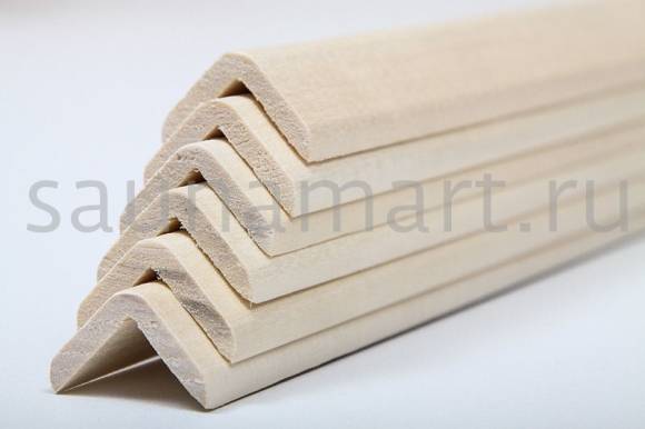 Уголок Липа Экстра 35х35 L-2.4 м для бани и сауны Уголок Липа Экстра 35х35 L-2.4 м для бани и сауны