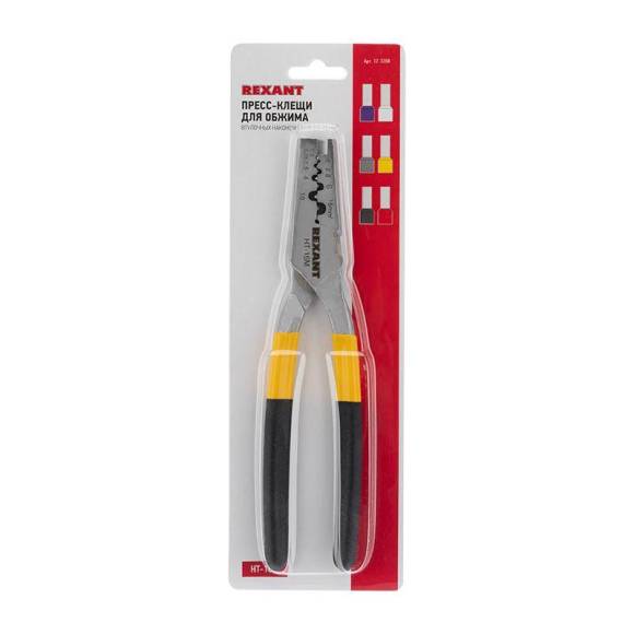 Пресс-клещи для обжима втулочных наконечников 0.5-16кв.мм (HT-16M) Rexant 12-3208 Пресс-клещи для обжима втулочных наконечников 0.5-16кв.мм (HT-16M) Rexant 12-3208