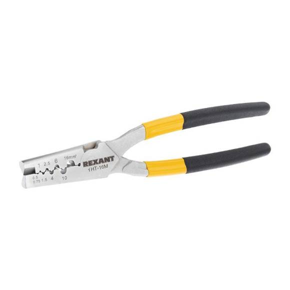 Пресс-клещи для обжима втулочных наконечников 0.5-16кв.мм (HT-16M) Rexant 12-3208 Пресс-клещи для обжима втулочных наконечников 0.5-16кв.мм (HT-16M) Rexant 12-3208
