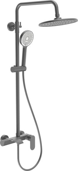 Душевая стойка STWORKI Вестфолл W1H306-Grey, воронёная сталь