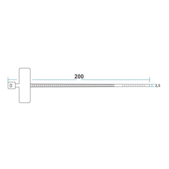 Хомут кабельный 2.5х200 нейл. под маркер бел. (уп.100шт) Rexant 07-0206 Хомут кабельный 2.5х200 нейл. под маркер бел. (уп.100шт) Rexant 07-0206