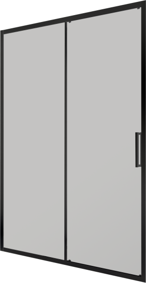 Душевая дверь в нишу Maybahglass MGD-1286-6 180 см, профиль матовый черный, стекло графит