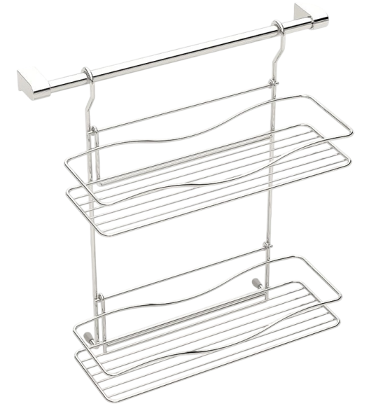 Полка Tekno-tel MG042 с рейлингом, 2 яруса, хром