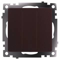 Выключатель трехклавишный без рамки Stekker Катрин 49175 Выключатель трехклавишный без рамки Stekker Катрин 49175