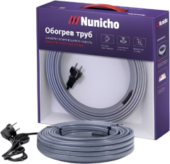 Греющий кабель NuNicho On Pipe 30-10 10 м, 300 Вт Греющий кабель NuNicho On Pipe 30-10 10 м, 300 Вт