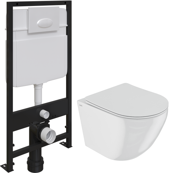 Комплект Унитаз подвесной IDDIS Blanco BLARDSEi25 + Инсталляция EWRIKA ProLT 0026-2020 + Кнопка 0052 белая