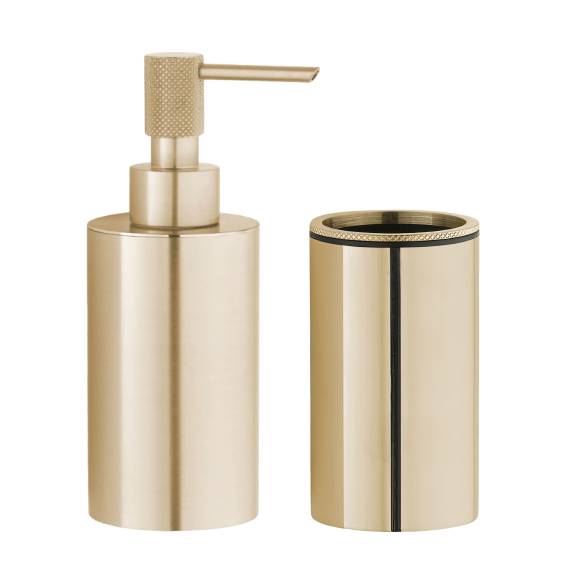 Набор Стакан Boheme Uno 10982-MG matt gold + Дозатор 10980-MG matt gold
