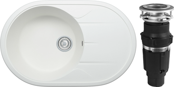 Комплект Мойка Tolero Classic R-116 туман + Измельчитель Bone Crusher BC 610-AS