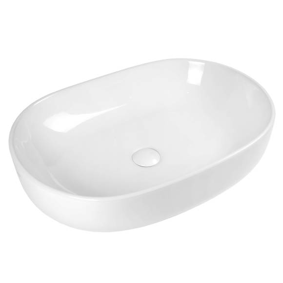 Накладная раковина BOND Oval S59-600 белый глянец