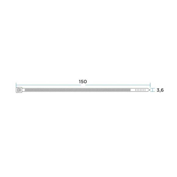 Хомут кабельный 3.6х150 нейл. черн. (уп.100шт) Rexant 07-0151-4 Хомут кабельный 3.6х150 нейл. черн. (уп.100шт) Rexant 07-0151-4