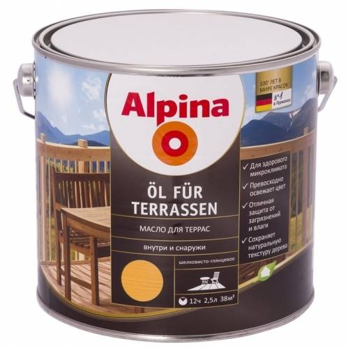 Купить ак акриловый Альпина Oel fuer Terrassen Mittel средний 0.75л ...