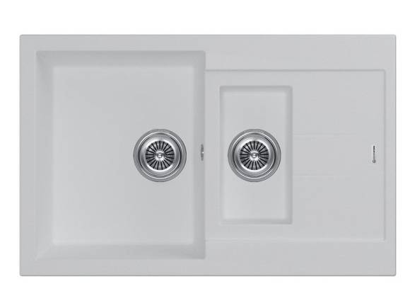 Кухонная мойка KUCHENSTERN PLAT 60-2 белый 207WH20
