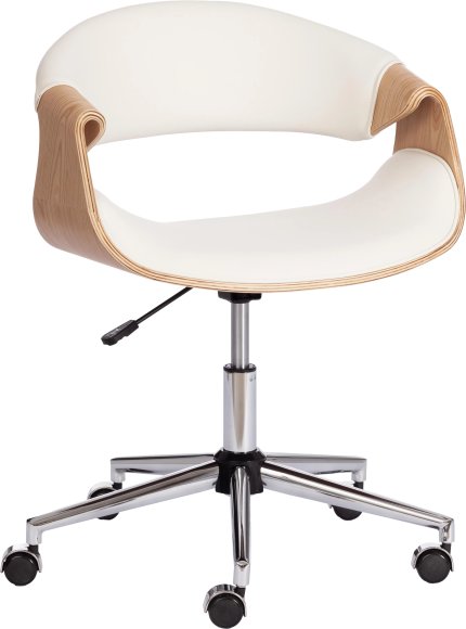 Компьютерное кресло TetChair Bend натуральный, кожзам белый