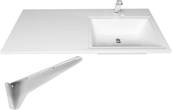 Раковина над стиральной машиной Stella Polar Мадлен R, 110 с кронштейном, белая