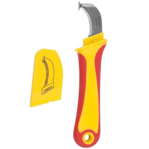 Нож монтажника нержавеющая сталь с "пяткой" Rexant 12-4935 Нож монтажника нержавеющая сталь с "пяткой" Rexant 12-4935