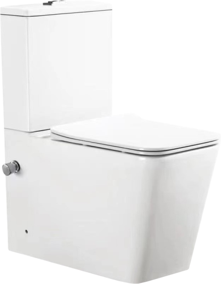 Унитаз-компакт напольный SantiLine SL-5017SM-BD безободковый, с микролифтом, с функцией биде