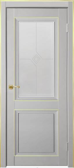 Деканто-2 ДО Barhat Light Grey NEW (ЛАТУНЬ) (2 филенки)