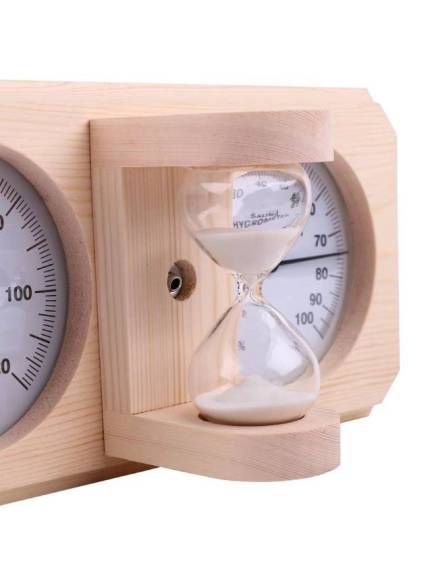 Термогигрометр+песочные часы AP-006BW-02 Сосна Kurase Термогигрометр+песочные часы AP-006BW-02 Сосна Kurase