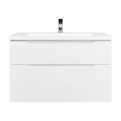 Тумба с раковиной Jorno Puro 100, подвесная, белая