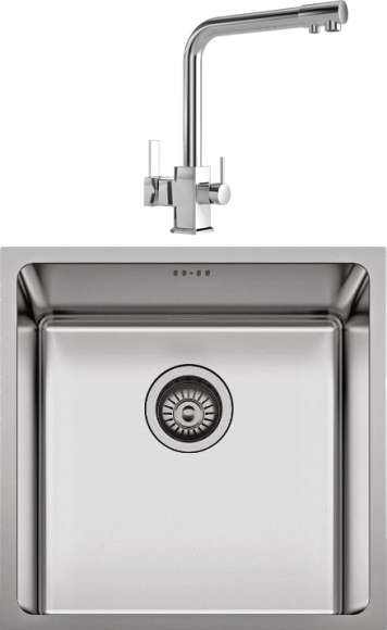 Комплект Мойка Seaman Eco Roma + Смеситель MEGA Life MG-TK06 хром