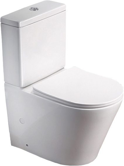 Унитаз-компакт напольный SantiLine SL-5014 безободковый, с микролифтом