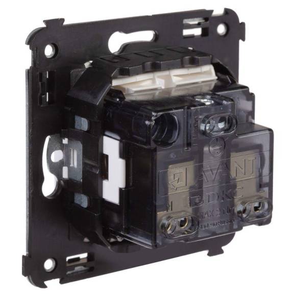 Розетка 1-м СП 2мод. Avanti "Белое облако" 16А IP20 2P+E защ. шторки бел. DKC 4400003 Розетка 1-м СП 2мод. Avanti "Белое облако" 16А IP20 2P+E защ. шторки бел. DKC 4400003