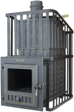 Чугунная Банная Печь «Гефест ЗК Ураган-25 (М)»