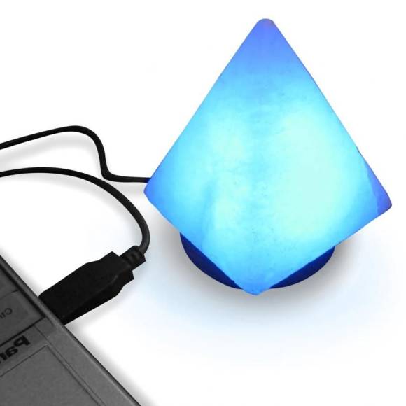 Соляная лампа Пирамида (питание от USB) RGB