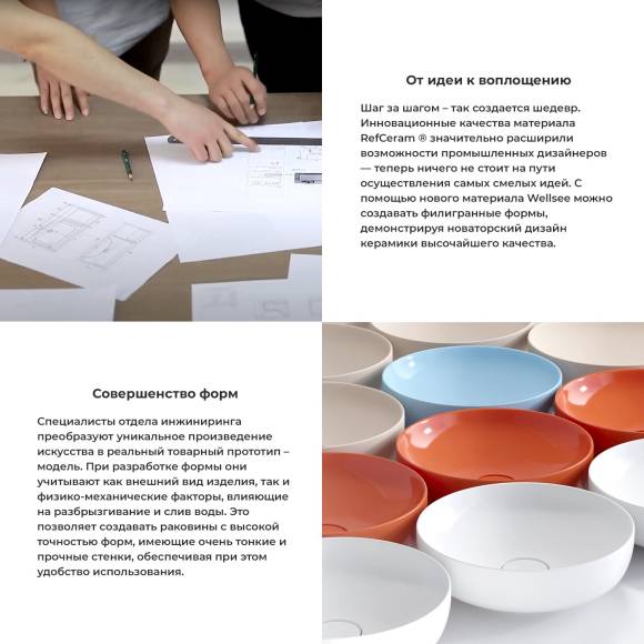 Напольная раковина для ванной Wellsee Callipy Art 328902000: отдельностоящая раковина моноблок из фарфора, размер 43х43х84 см, цвет глянцевый белый