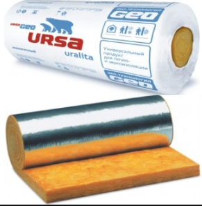 Маты теплоизоляционные URSA М-11Ф-12500-1200-50 (15кв.м.; 0,750 куб.м.) (фольгир)