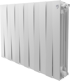 Радиатор биметаллический Royal Thermo Piano Forte 500 bianco traffico 12 секций, белый