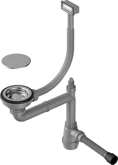 Сифон для мойки Omoikiri WK-1C-IN нержавеющая сталь