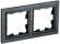 Рамка 2-м BRITE РУ-2-БрЧ черн. IEK BR-M22-K02