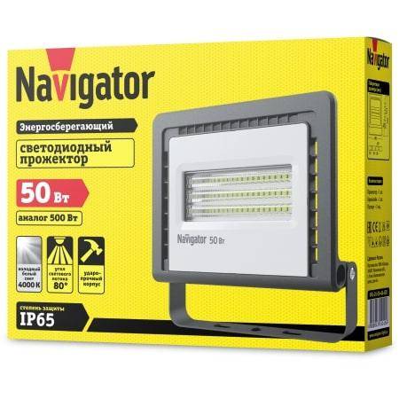 Прожектор светодиодный 14 145 NFL-01-50-4K-LED 50Вт 4000К IP65 4100лм черн. Navigator 14145 Прожектор светодиодный 14 145 NFL-01-50-4K-LED 50Вт 4000К IP65 4100лм черн. Navigator 14145