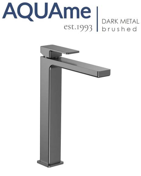 Смеситель для раковины AQUAme Savona 250 темный металл AQM6814GM